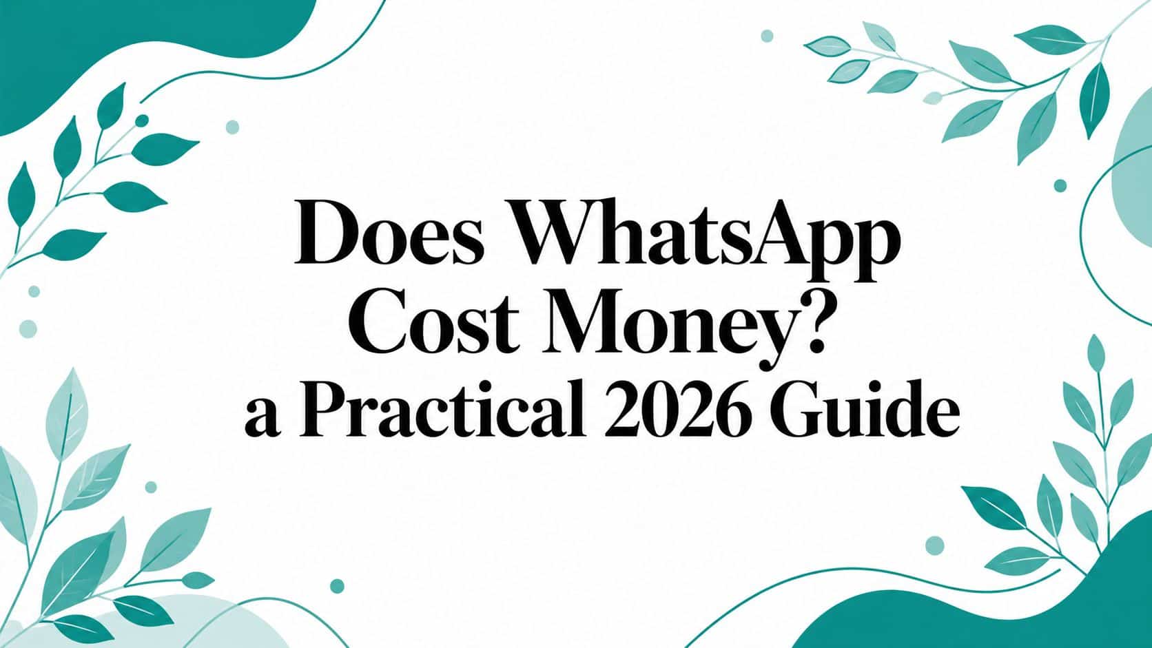 Does WhatsApp Cost Money? a Practical 2026 Guide