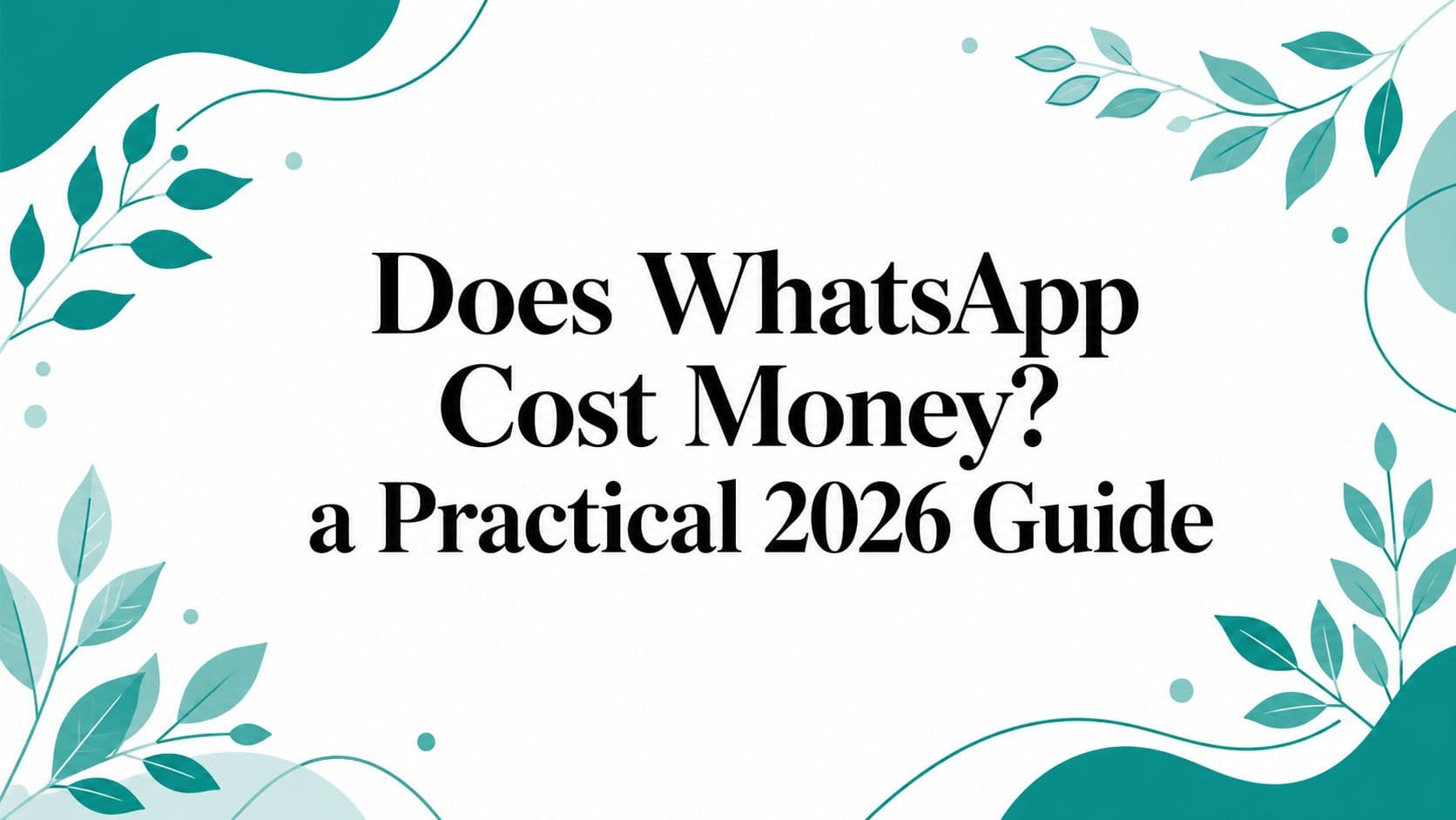 Does WhatsApp Cost Money? a Practical 2026 Guide