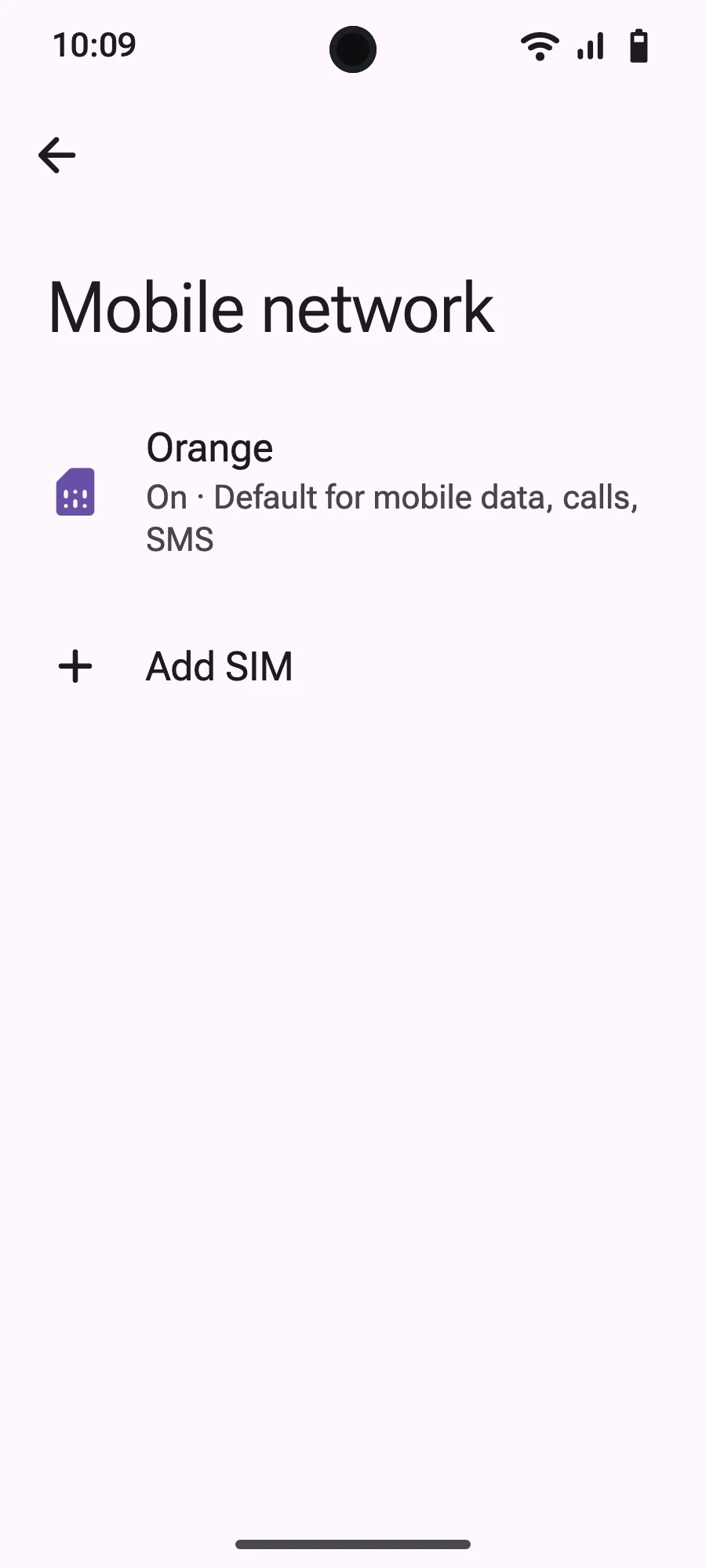 Tap “Add SIM”.