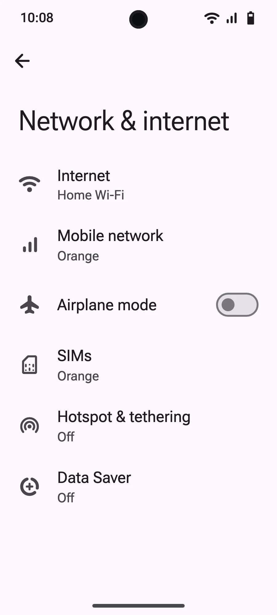 Tap “Mobile network”.