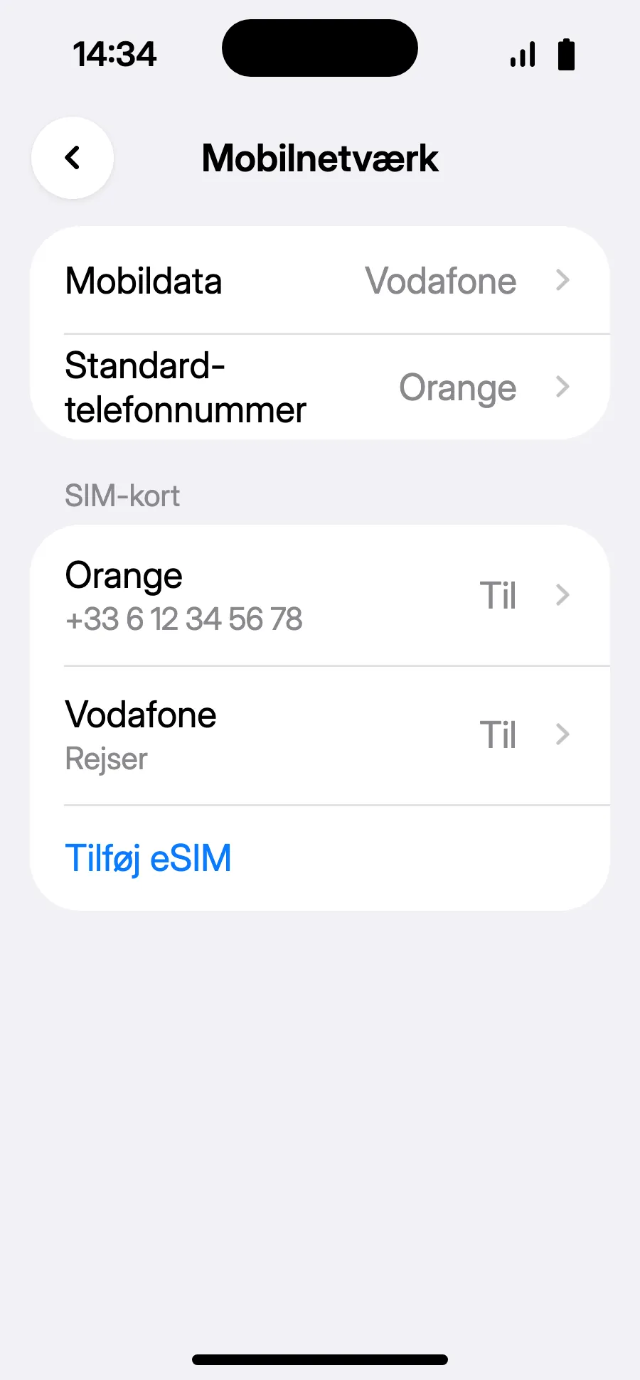 Klar: Mobildata viser det nye eSIM.