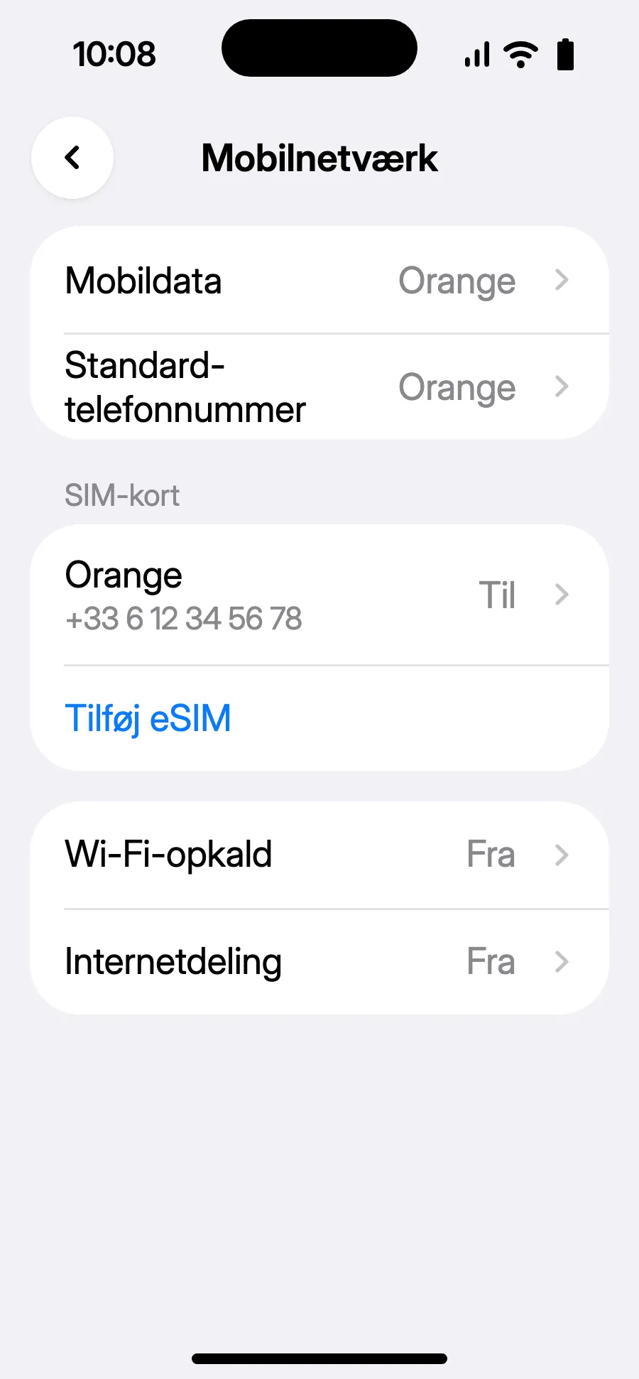 Tryk på “Tilføj eSIM”.