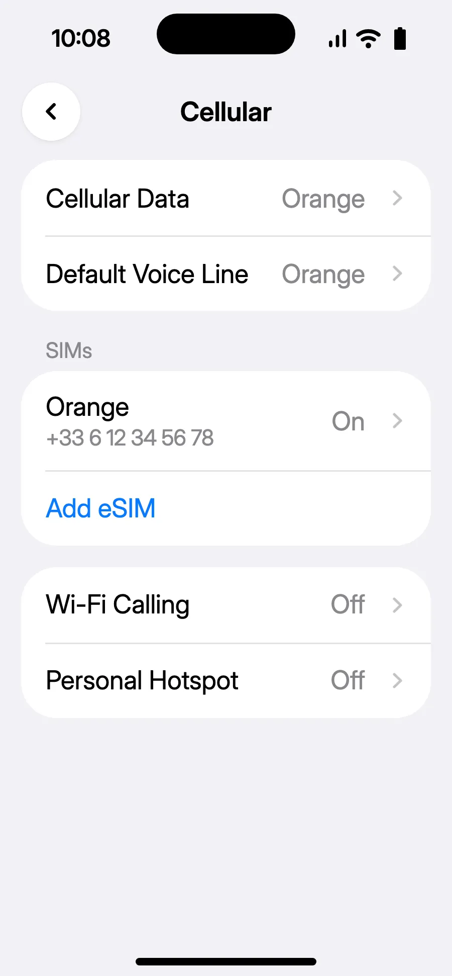 Tap “Add eSIM”.