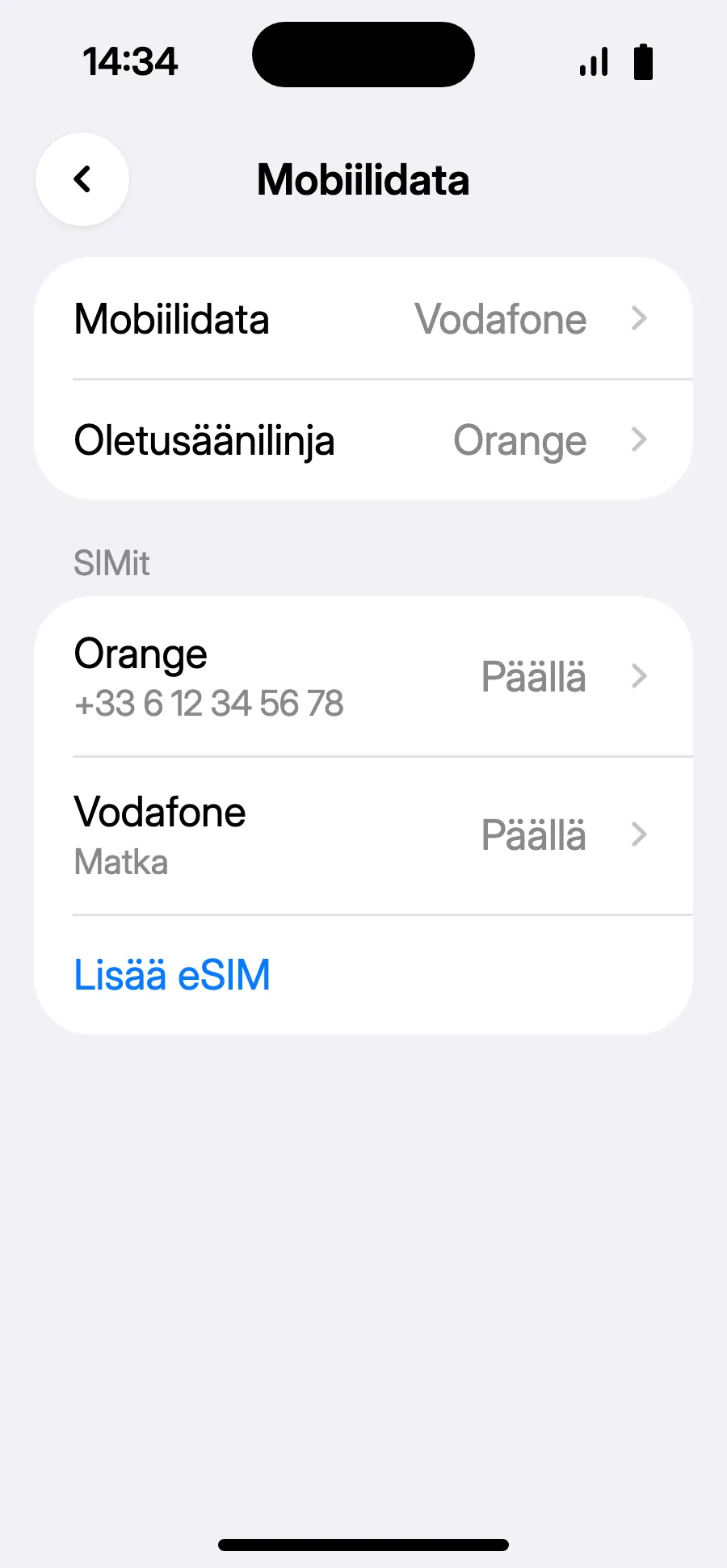 Valmista: Mobiilidatassa näkyy uusi eSIM.