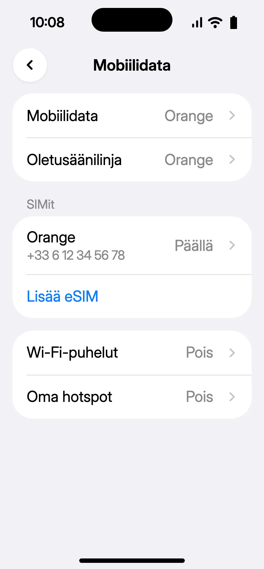 Napauta ”Lisää eSIM”.