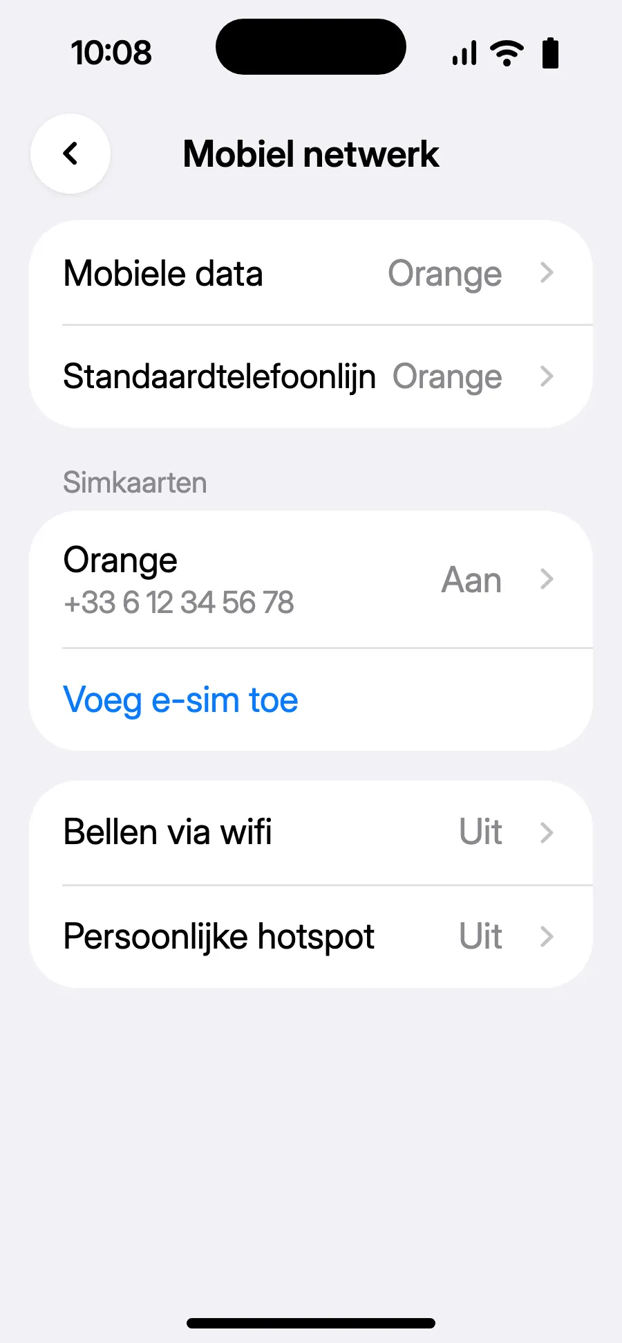 Tik op ‘Voeg e‑sim toe’.
