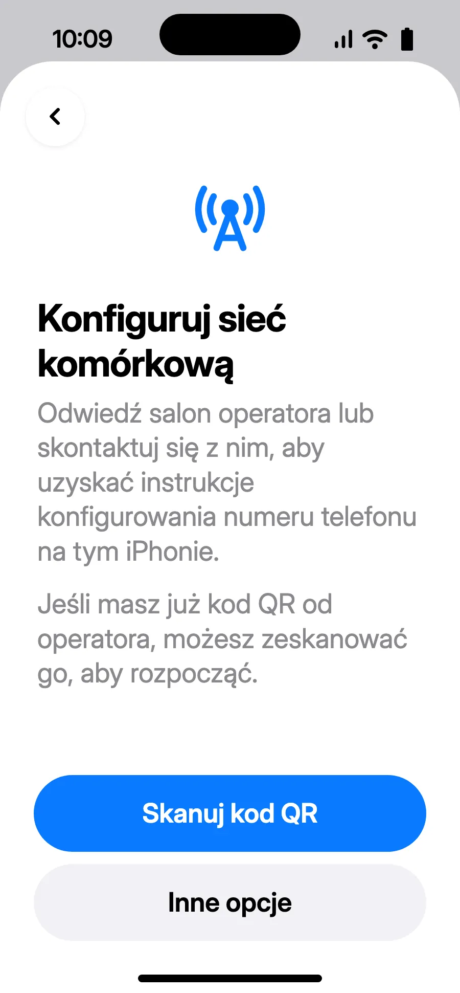 Stuknij „Skanuj kod QR” i zeskanuj kod QR, który po zakupie wyślemy Ci e-mailem (znajdziesz go też na swoim koncie).