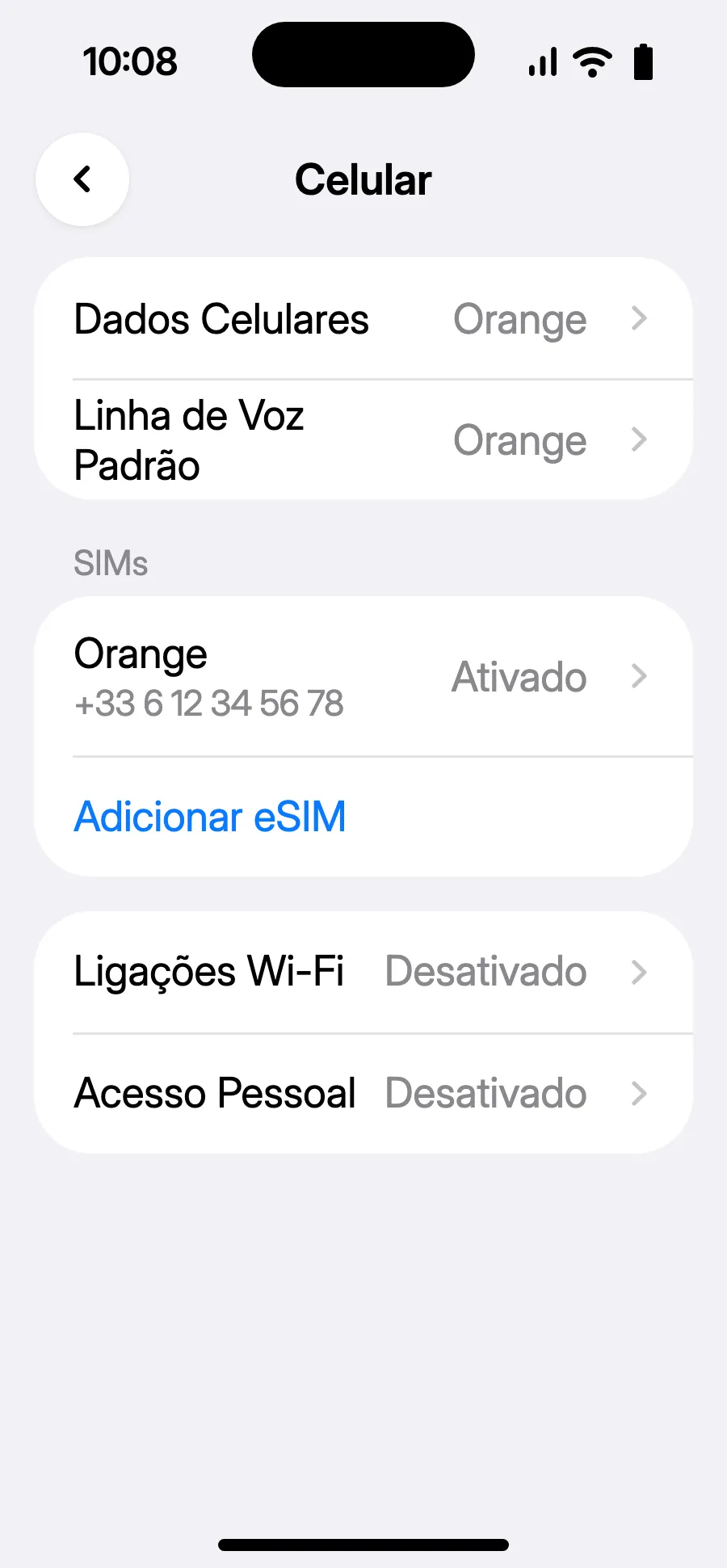 Toque em “Adicionar eSIM”.