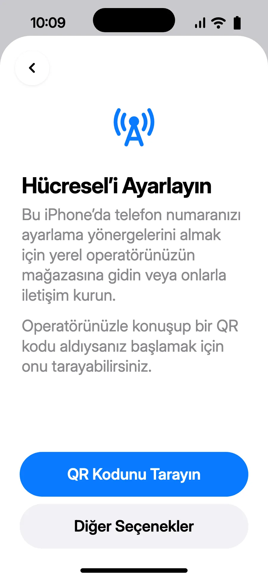“QR Kodunu Tarayın”a dokun ve satın aldıktan sonra sana e-postayla gönderdiğimiz QR kodunu tara (hesabında da bulabilirsin).