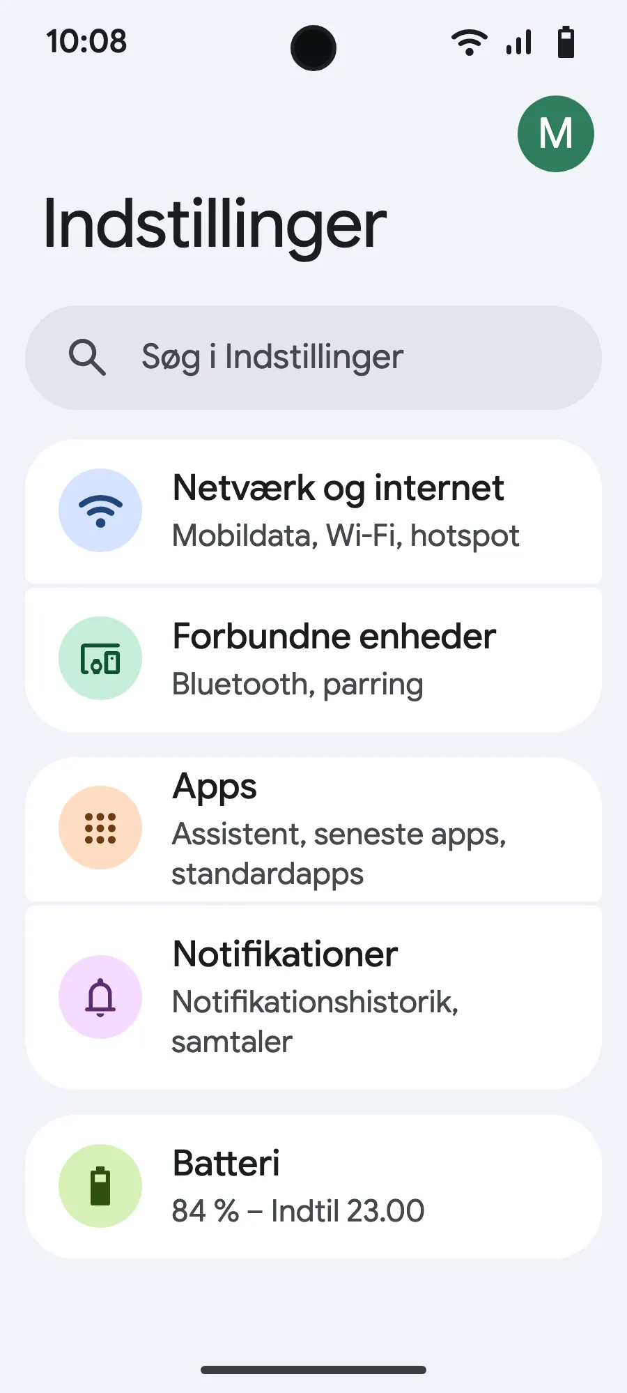 Åbn Indstillinger og derefter Netværk og internet.