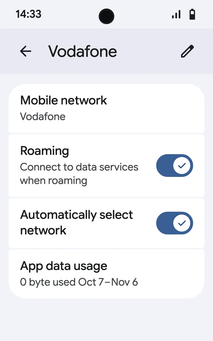 Turn on roaming. If nothing loads, turn off automatic network selection and pick the network manually.