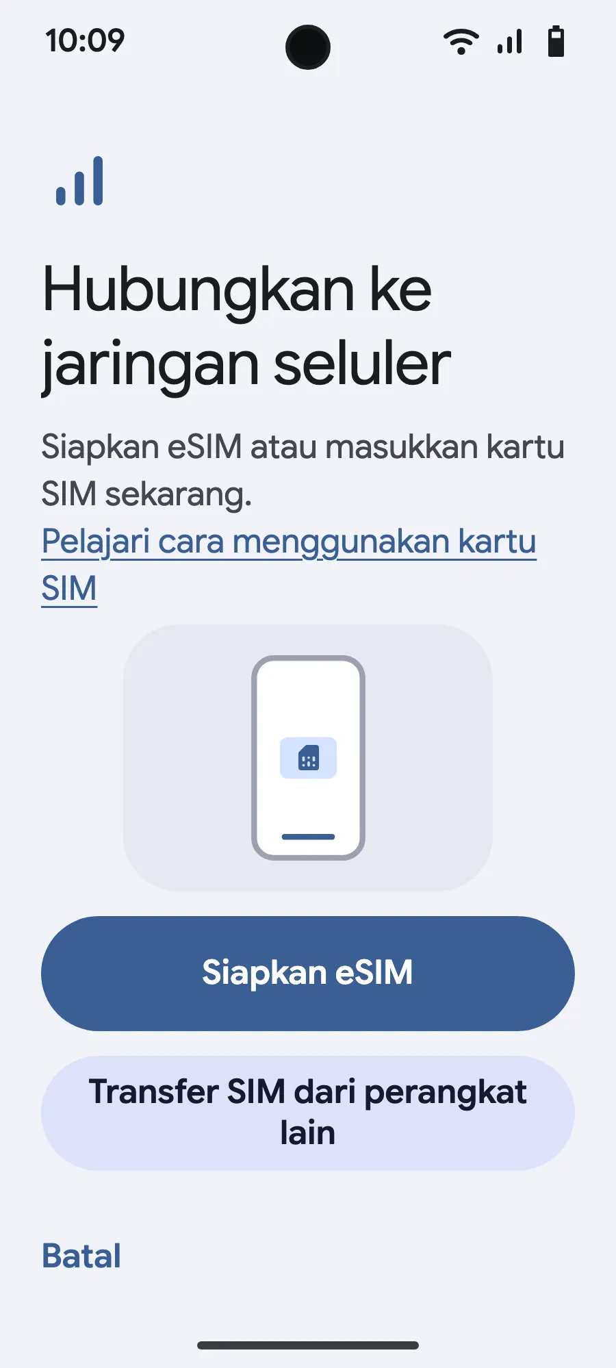 Ketuk “Siapkan eSIM”.