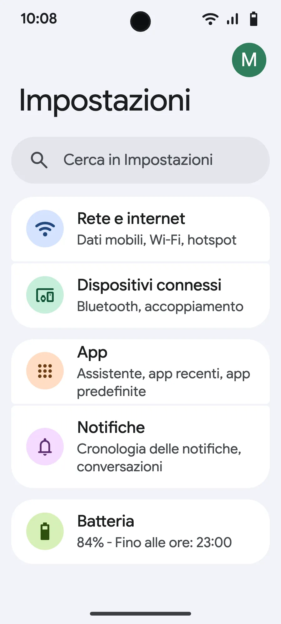 Apri Impostazioni, poi Rete e Internet.
