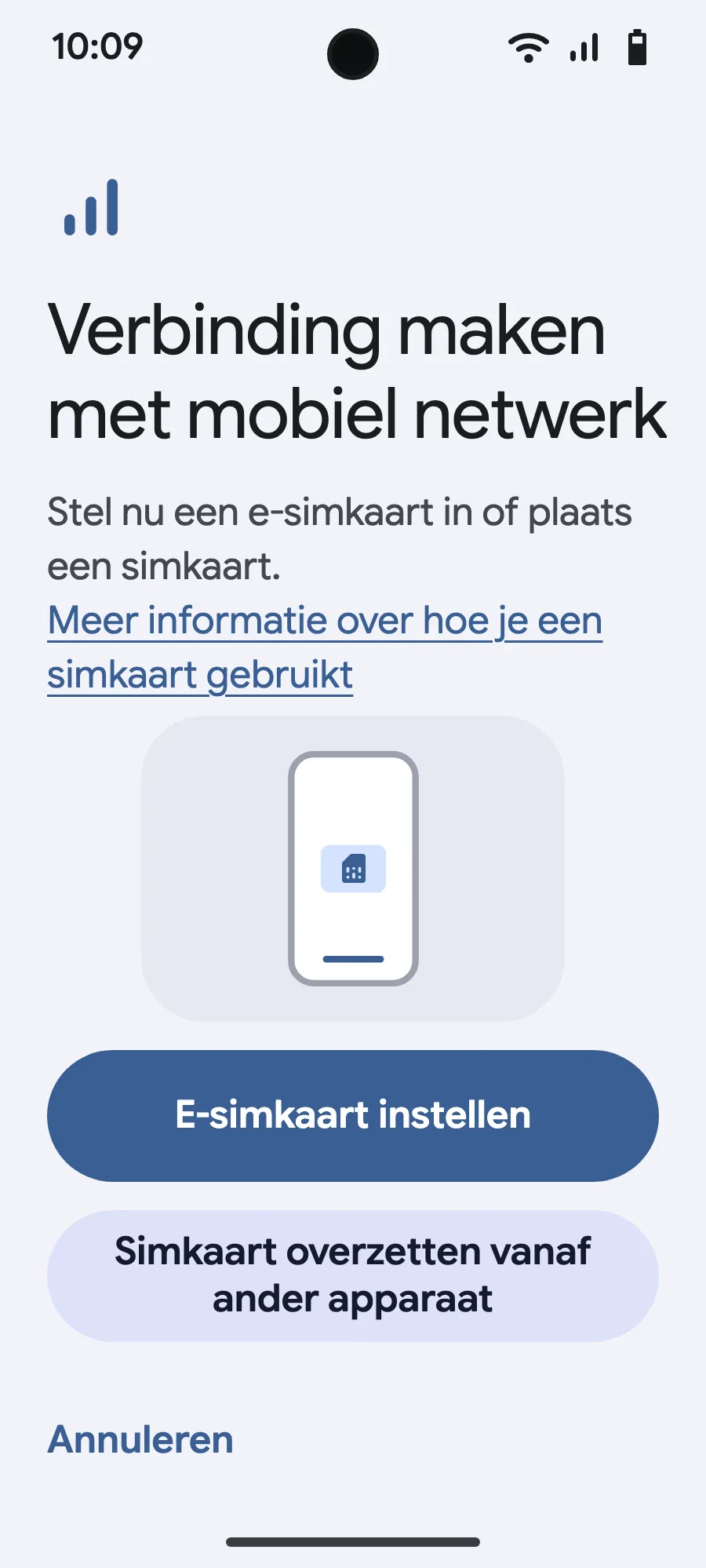 Tik op ‘E-simkaart instellen’.