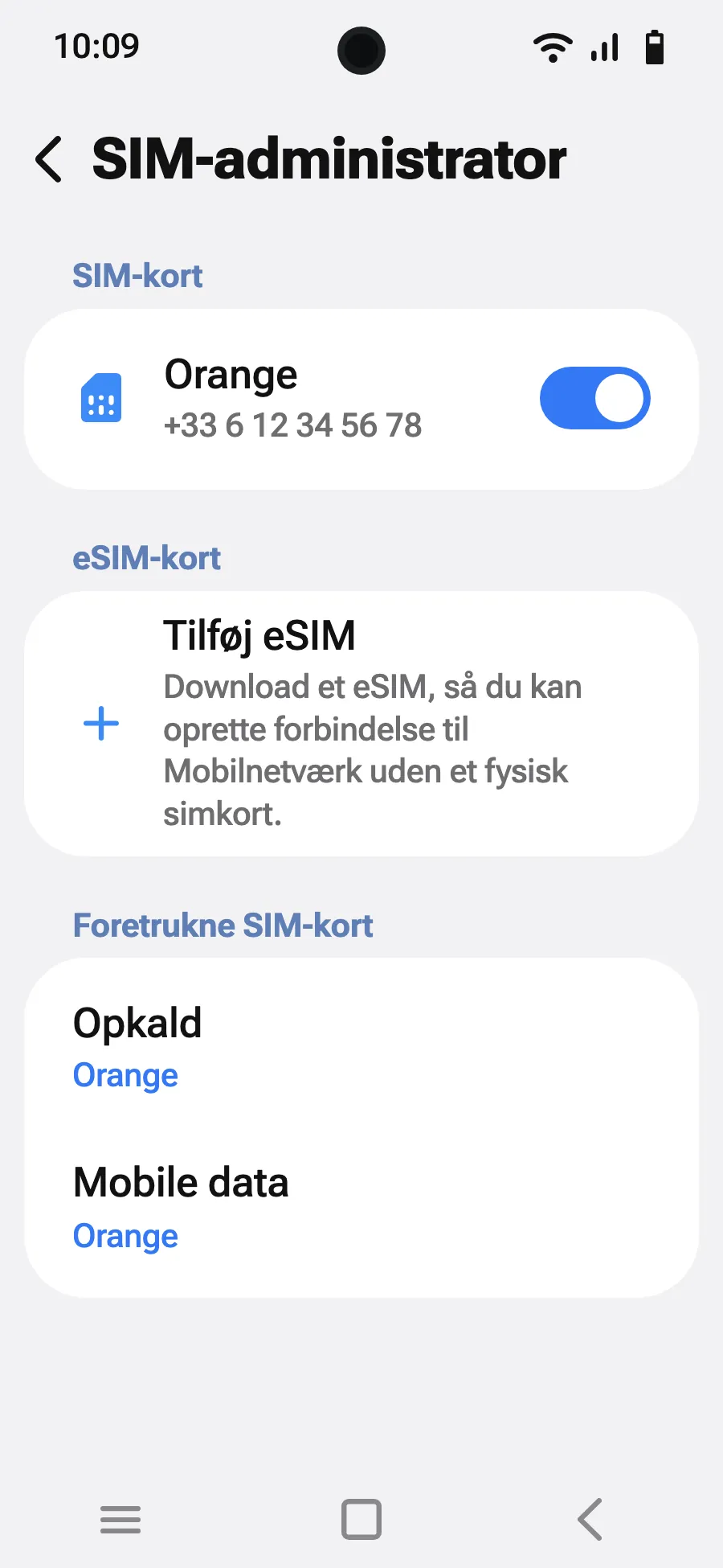 Tryk på “Tilføj eSIM”.