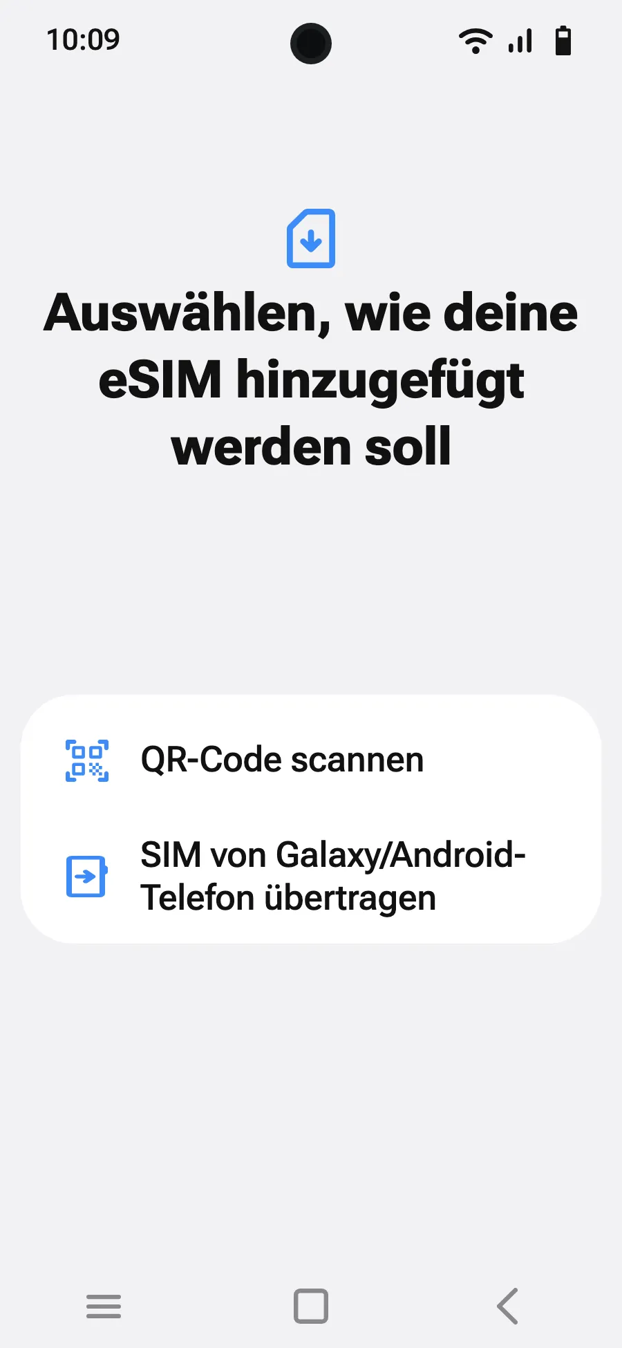 Wähle „QR-Code scannen“.