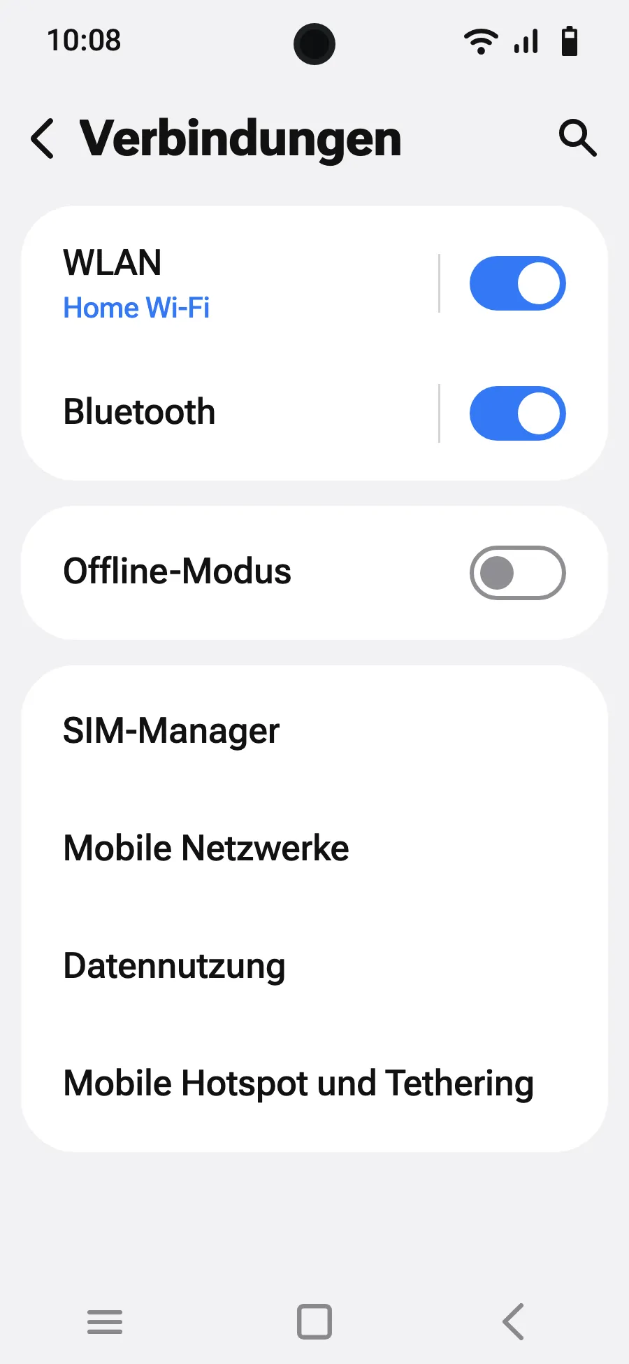 Tippe auf „SIM-Manager“.