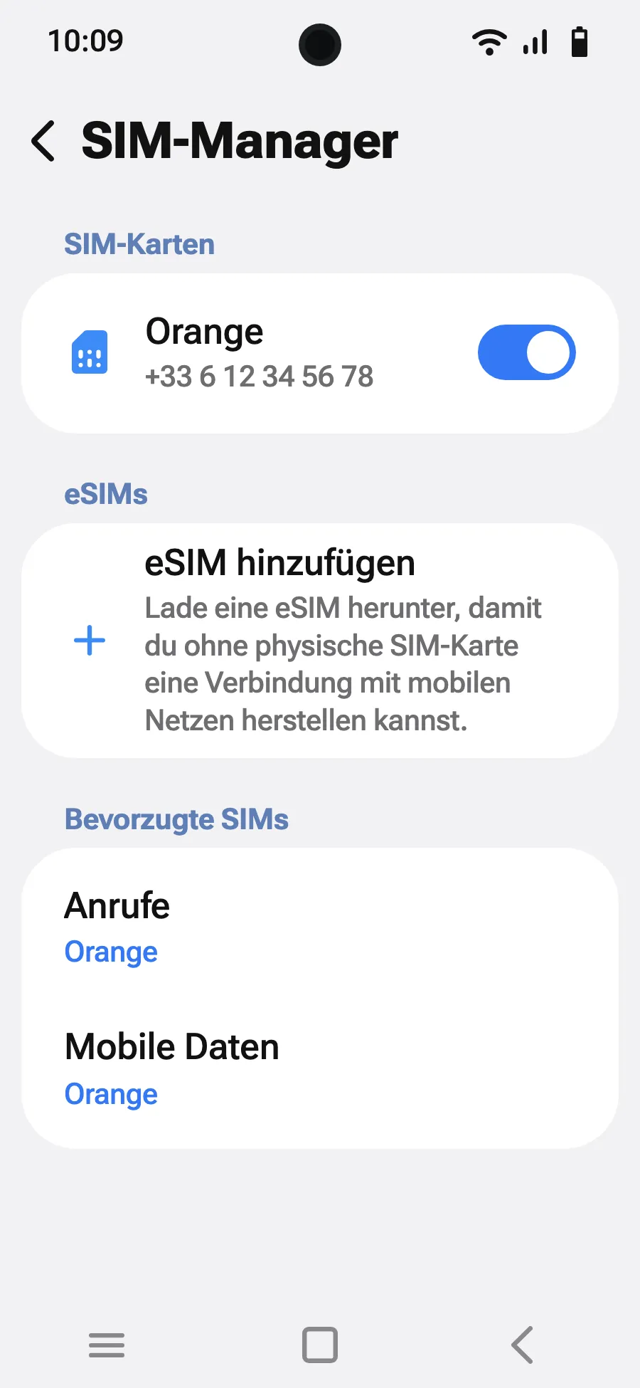 Tippe auf „eSIM hinzufügen“.