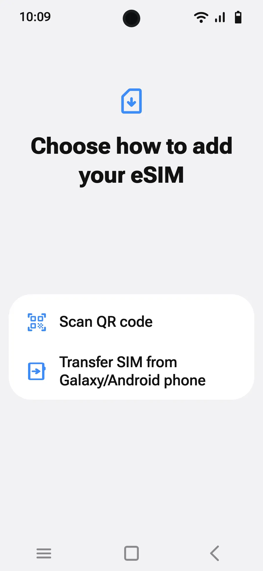 Choose “Scan QR code”.