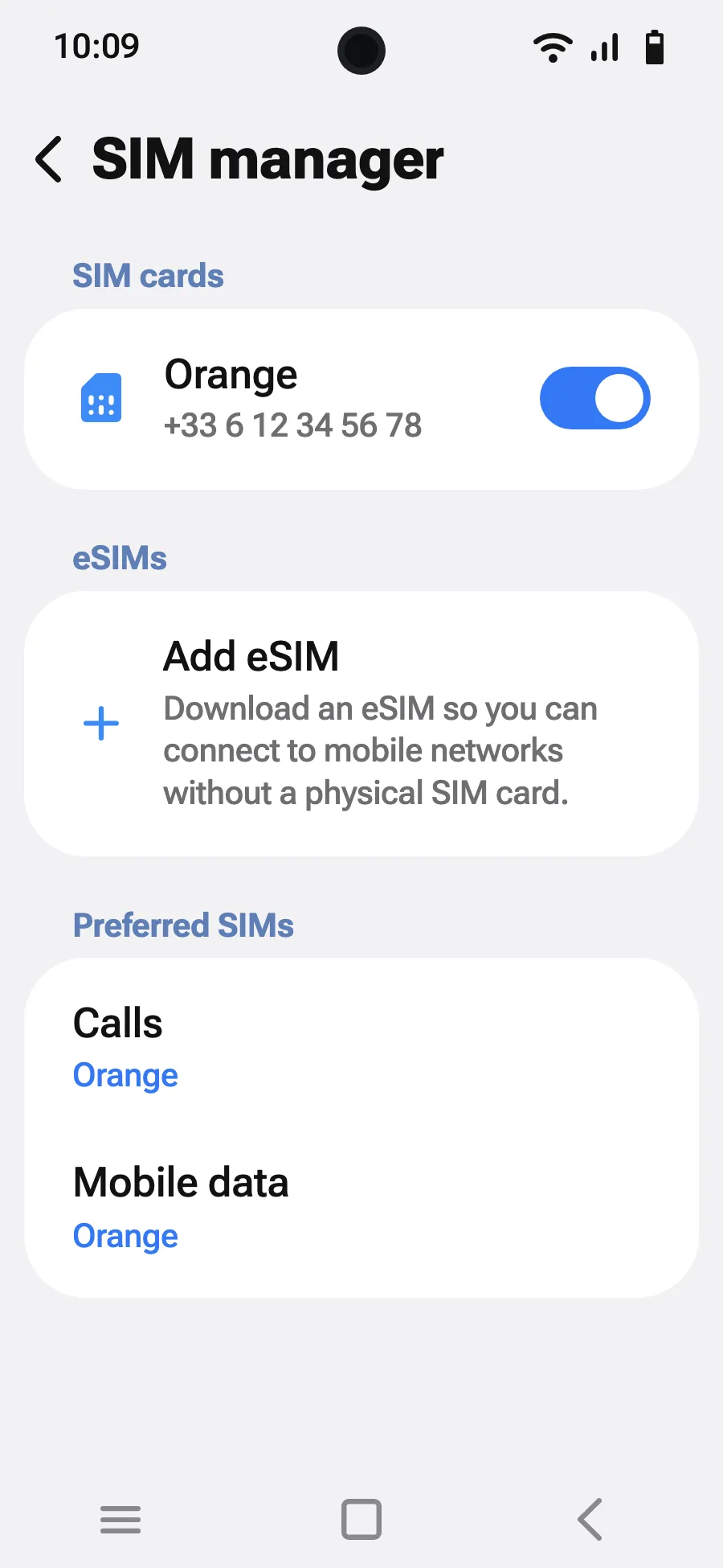 Tap “Add eSIM”.