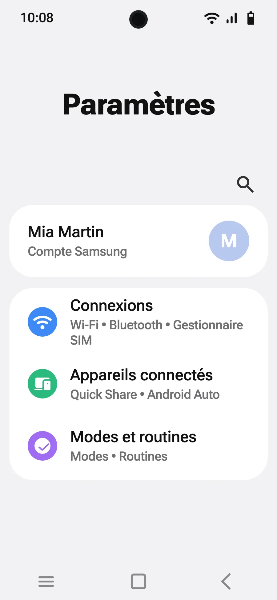 Ouvrez Paramètres, puis Connexions.