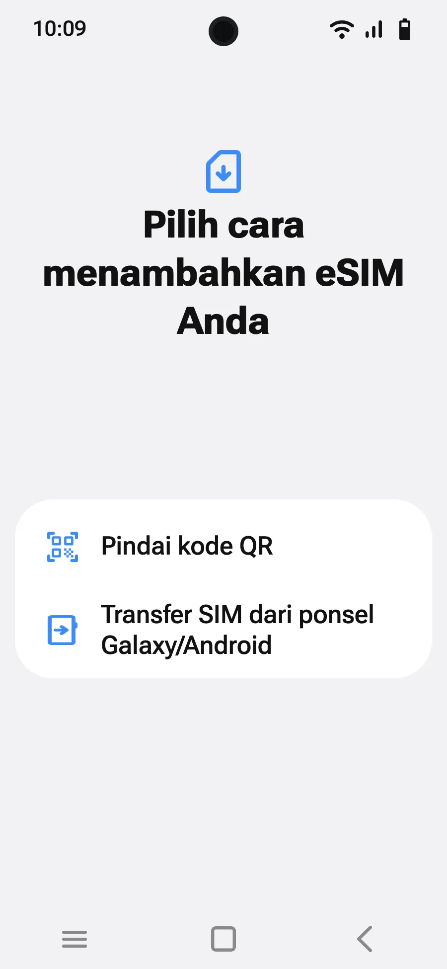 Pilih “Pindai kode QR”.