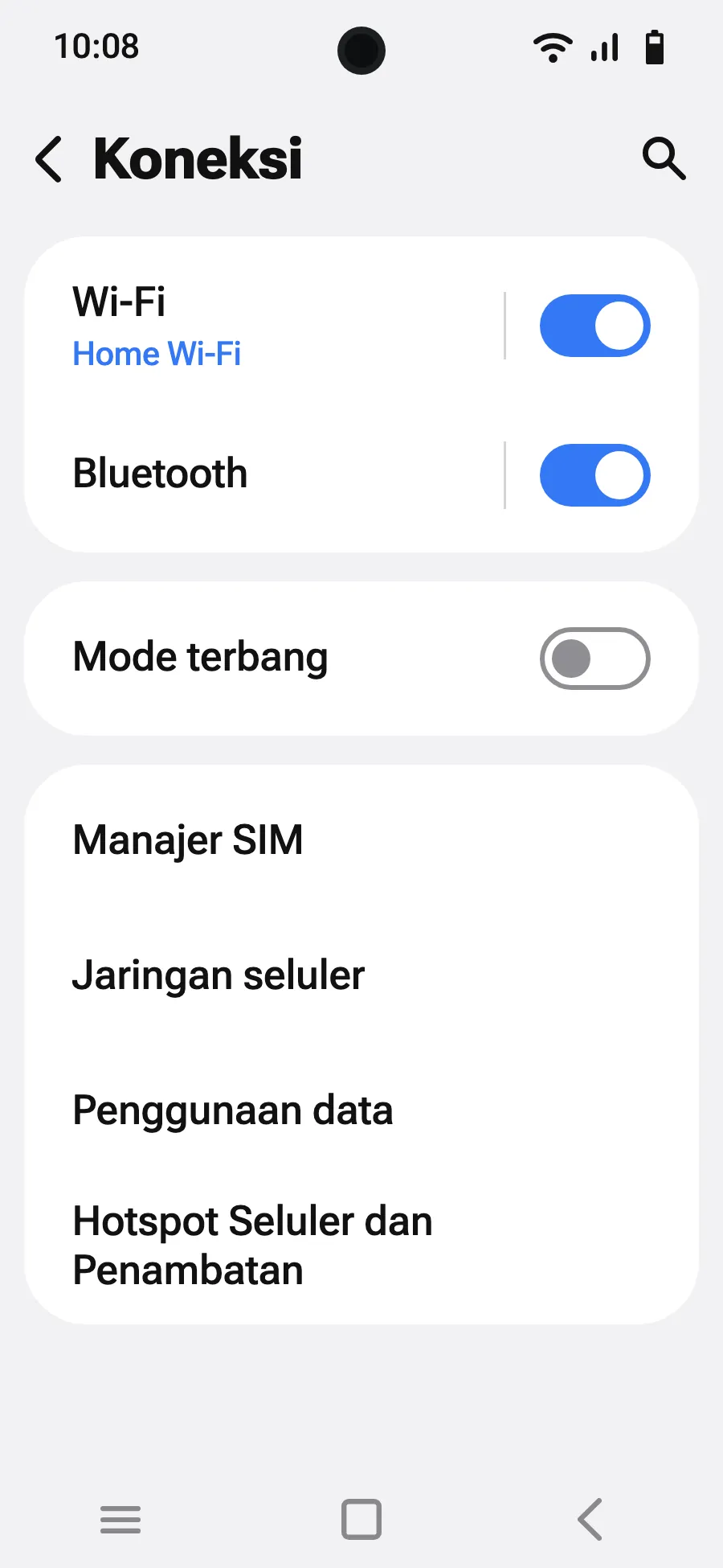 Ketuk “Manajer SIM”.