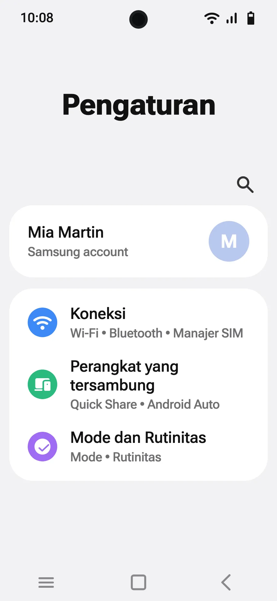 Buka Pengaturan, lalu Koneksi.