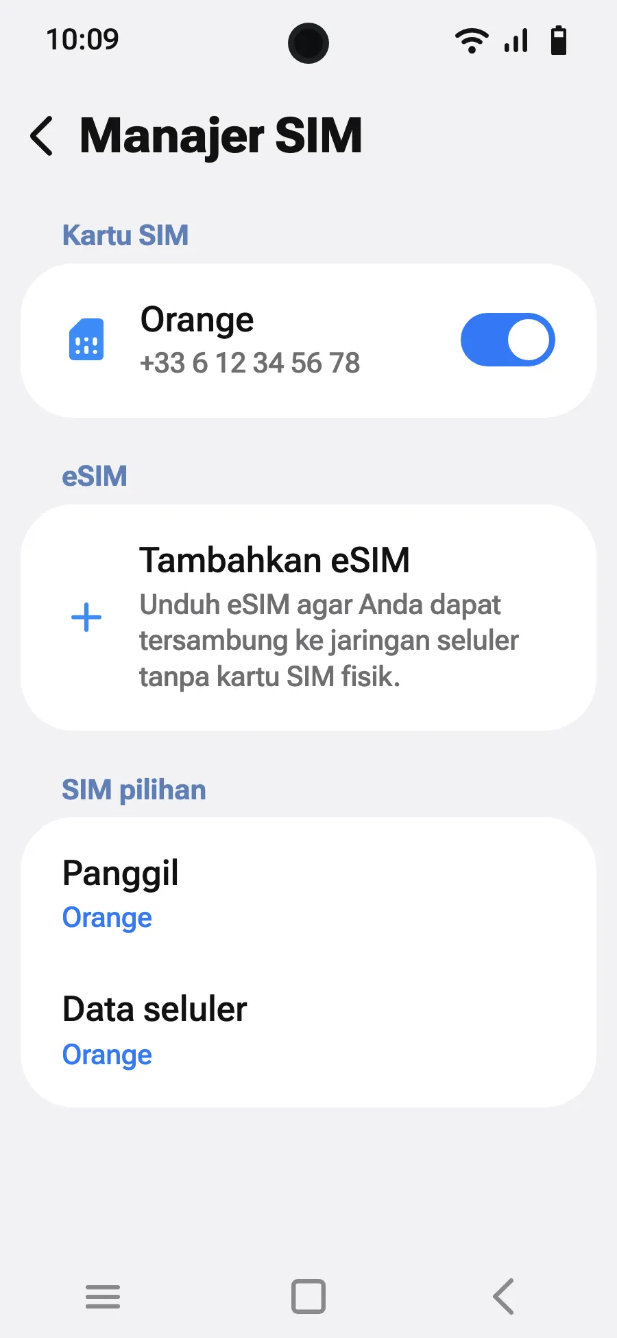 Ketuk “Tambahkan eSIM”.