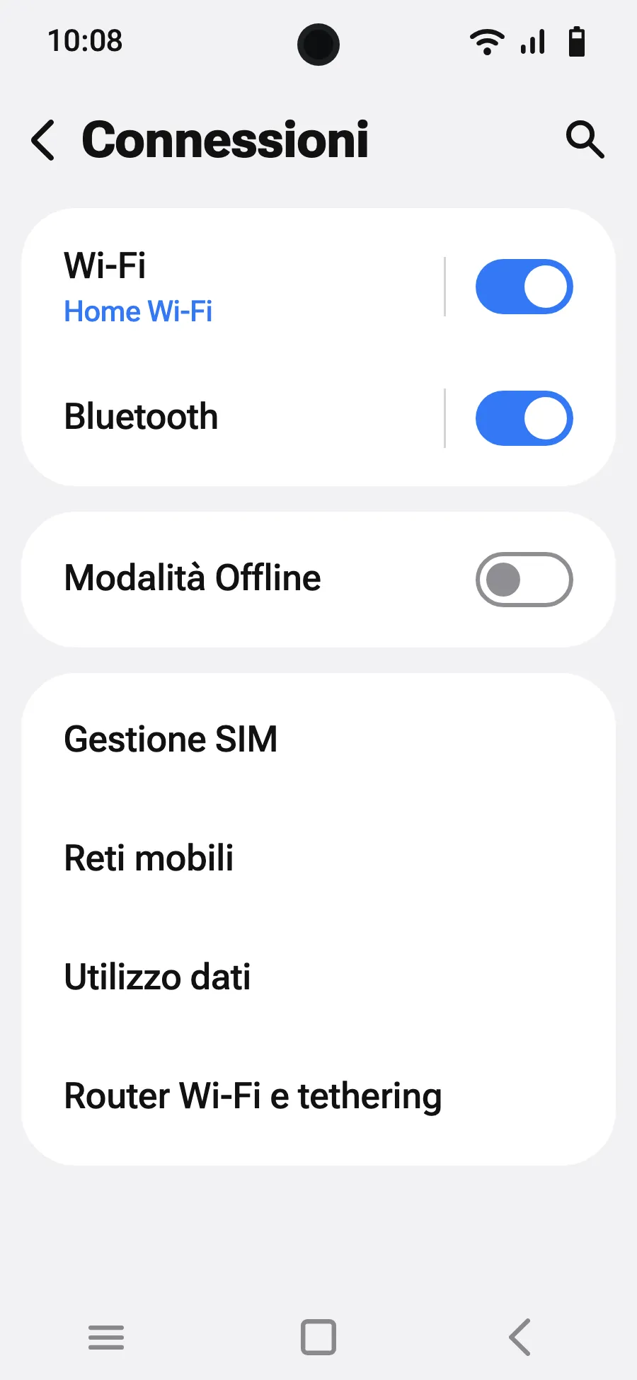 Tocca «Gestione SIM».