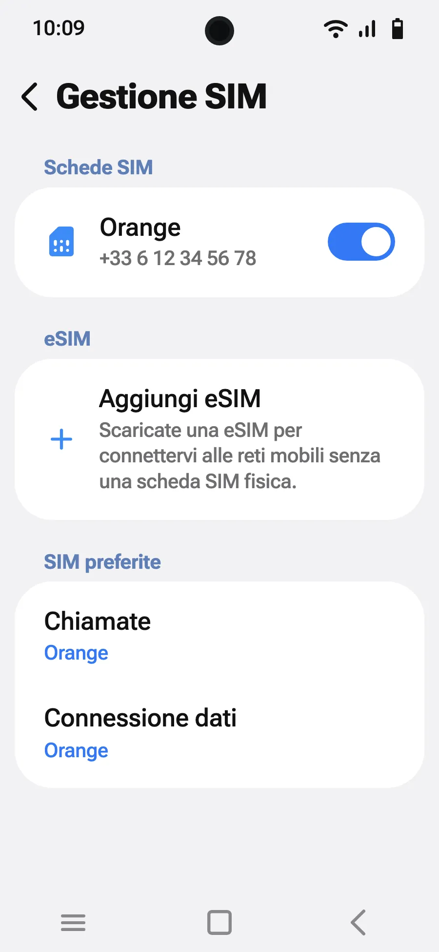 Tocca «Aggiungi eSIM».