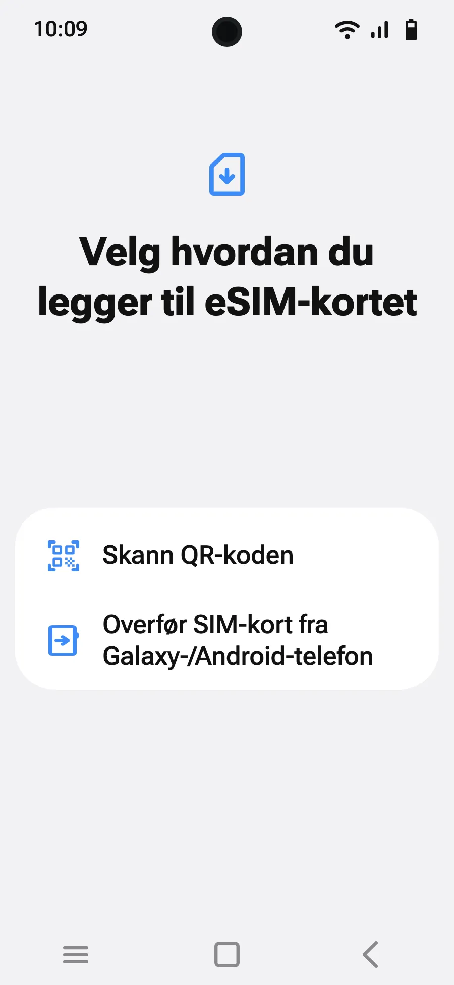 Velg «Skann QR-koden».