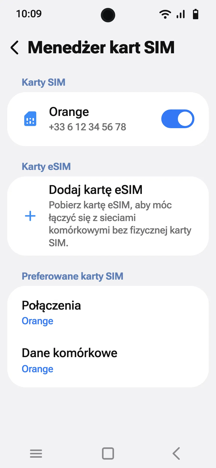 Stuknij „Dodaj kartę eSIM”.
