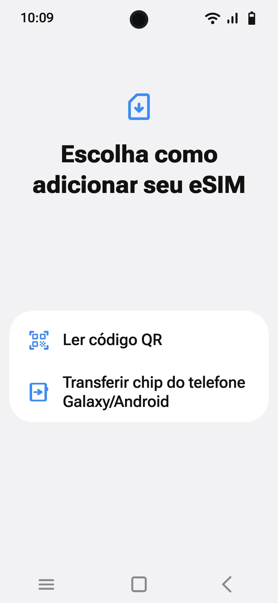 Escolha “Ler código QR”.