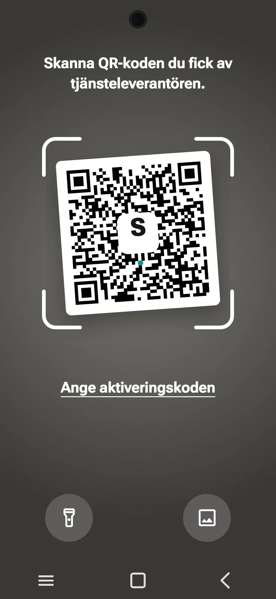 Skanna QR-koden vi mejlar dig efter köpet (den finns också på ditt konto) och tryck på Lägg till.