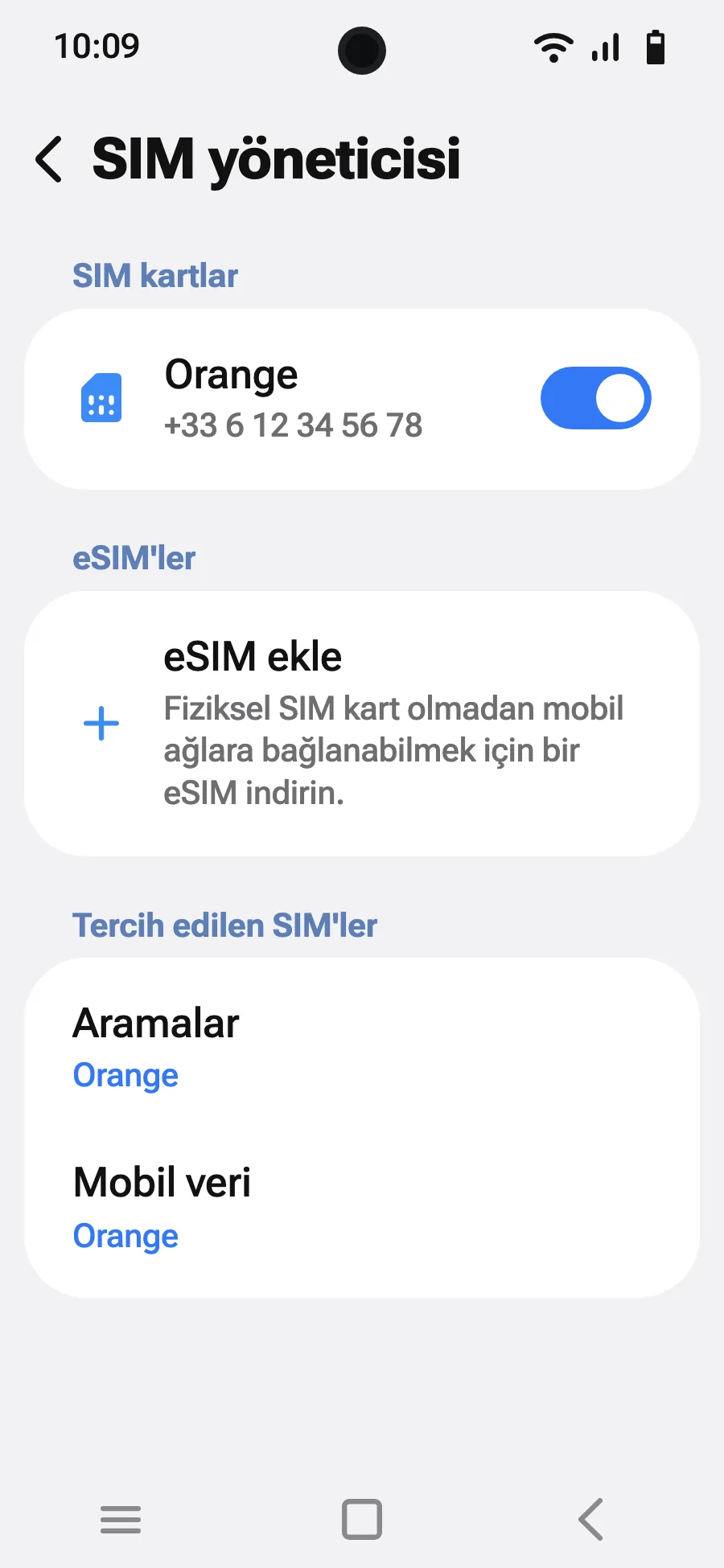 “eSIM ekle”ye dokun.
