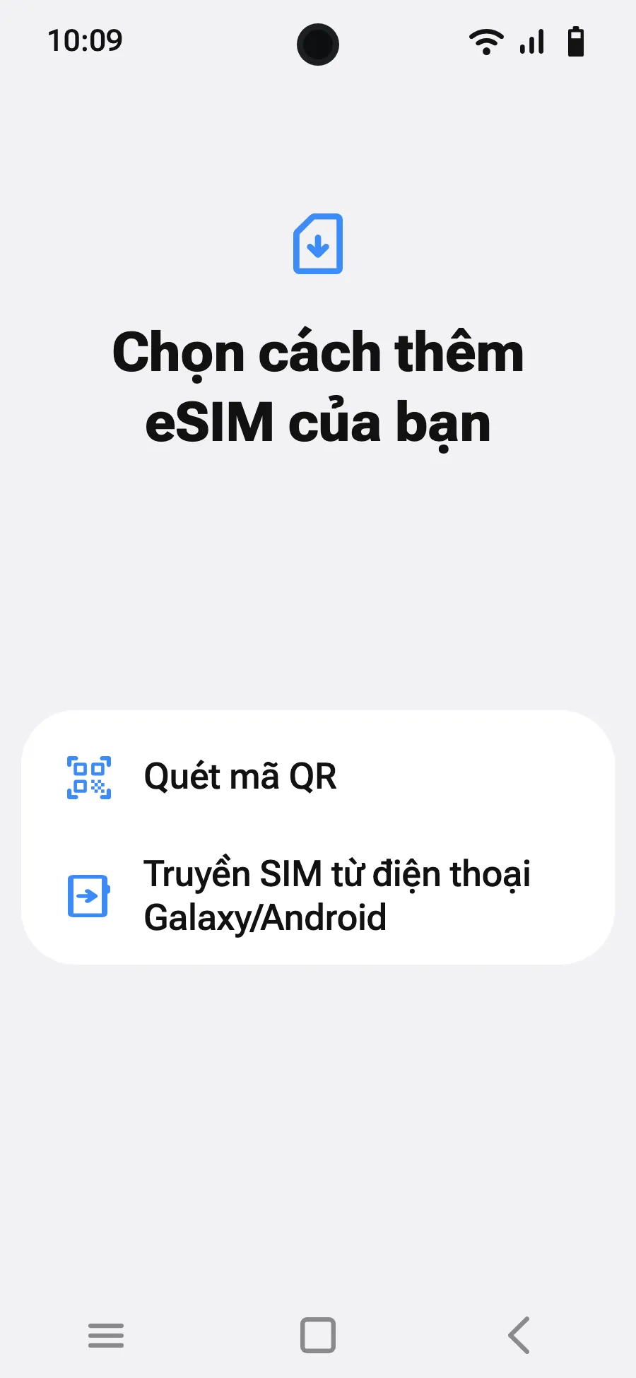 Chọn “Quét mã QR”.