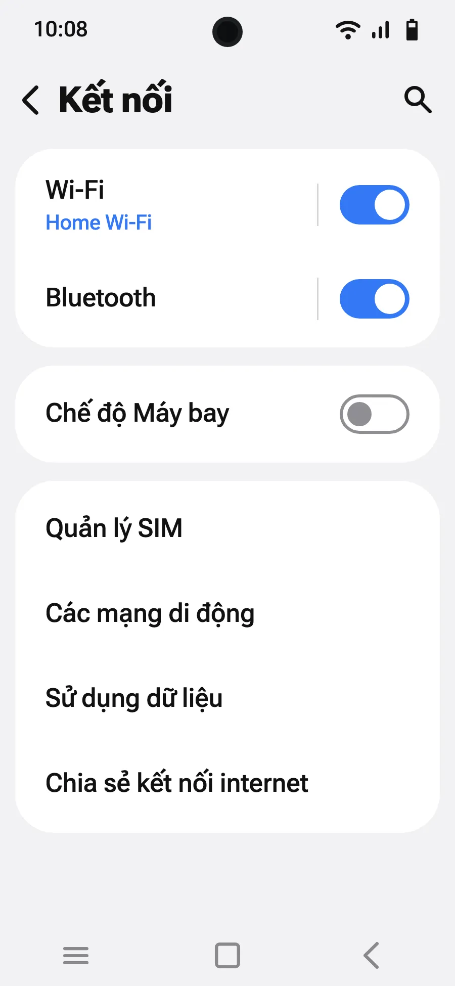 Chạm “Quản lý SIM”.